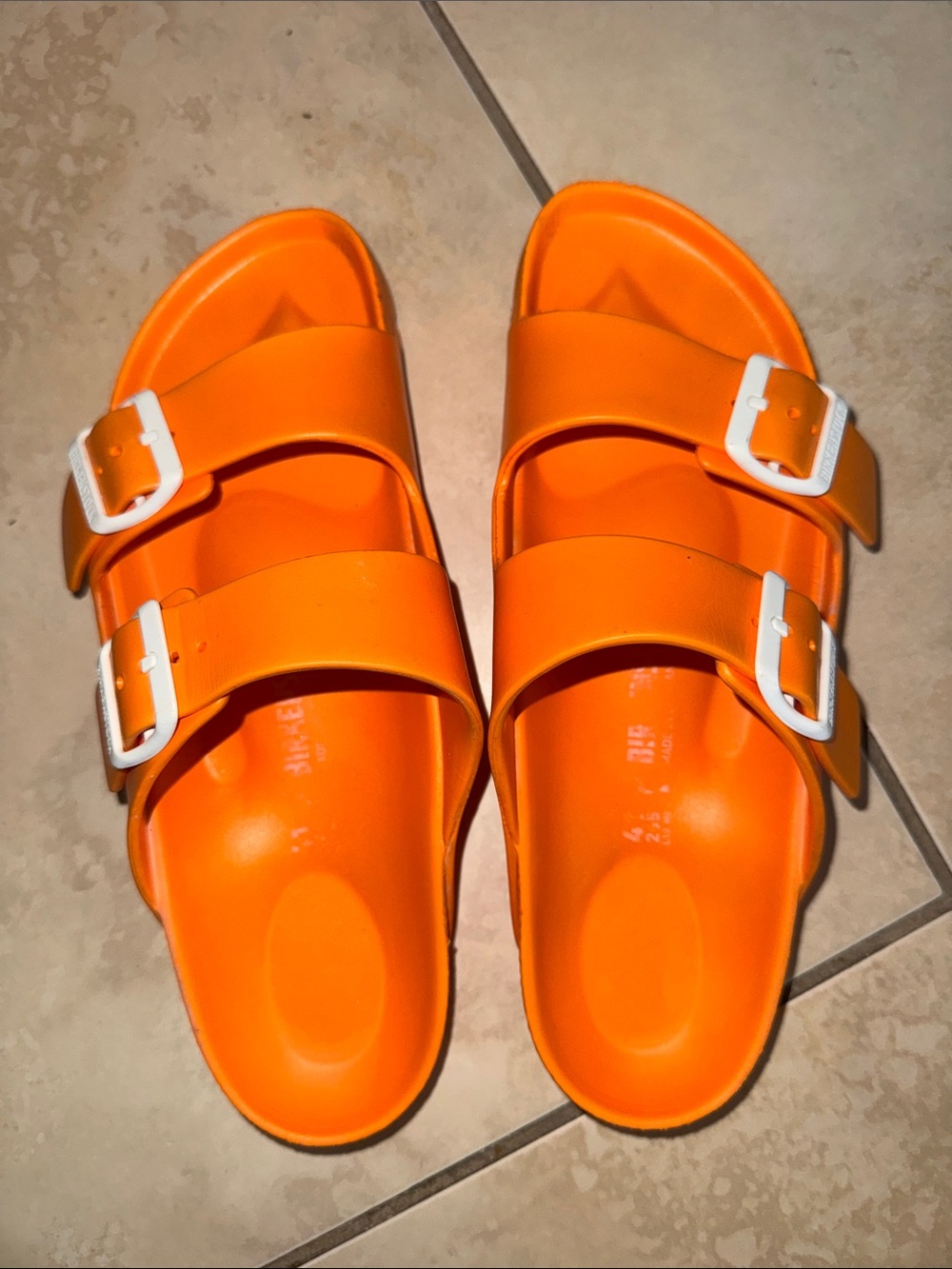 Birkenstock unisex size 10 orange